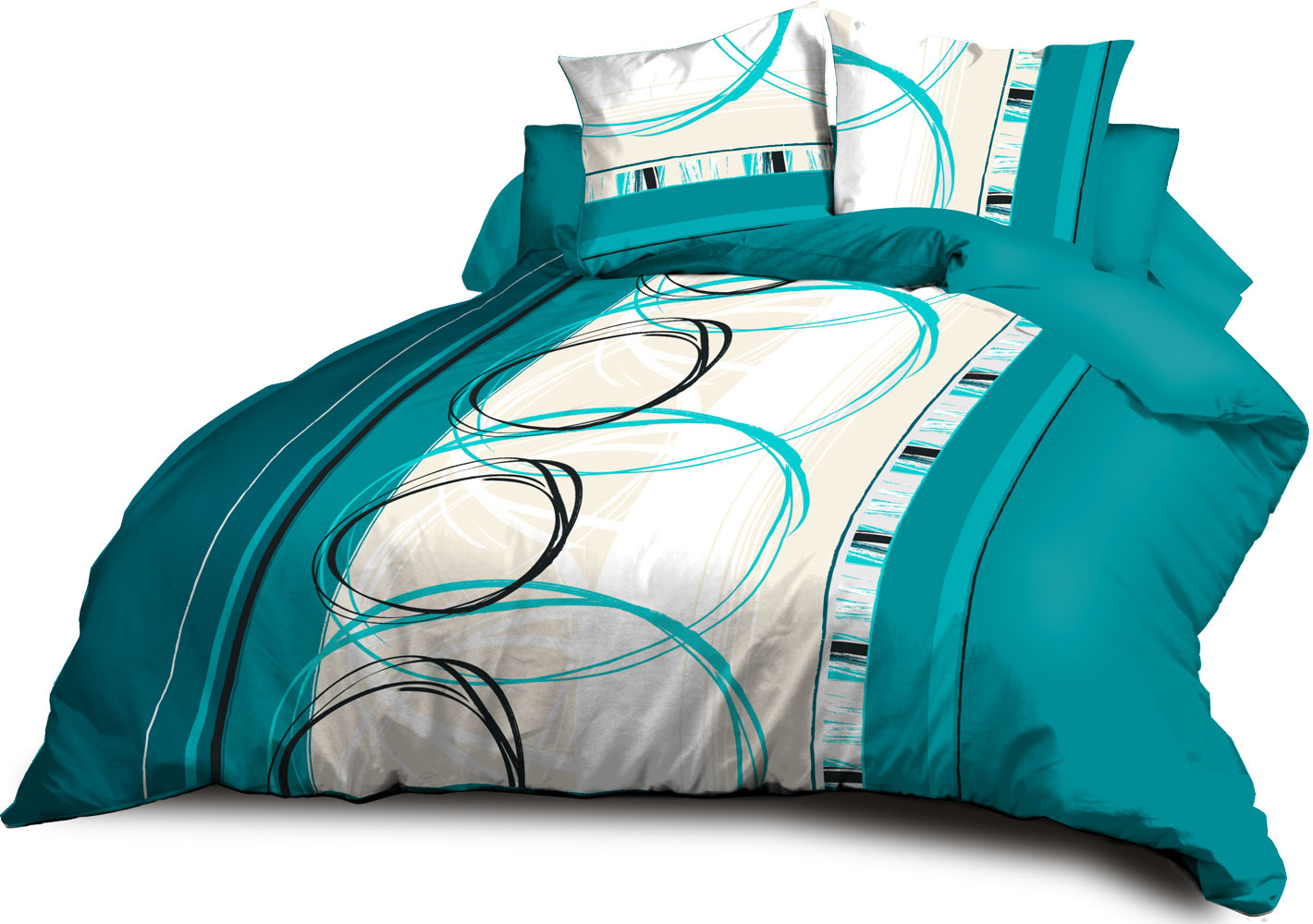Parure De Lit Microfibre 140x190 - Drap Plat + Housse + 2 Taies - Le Linge De Jules