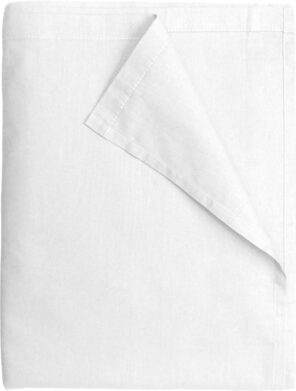 Drap Plat 240x300 cm Blanc - 100% coton 57 Fils
