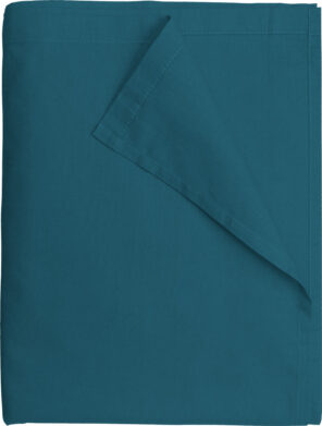 Drap Plat 240x300 cm Bleu Canard - 100% coton 57 Fils