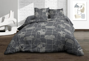 Housse de couette 220x240 + 2 taies - Pur coton 57 fils - LInea