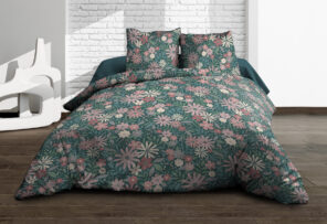 Housse de couette 220x240 + 2 taies - Pur coton 57 fils - Maguy