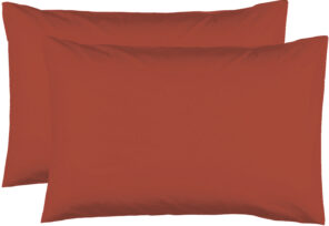 2 Taies d'oreiller 50 x 70 cm - Tomette - 100% coton 57 Fils