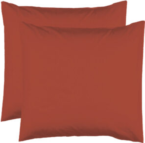2 Taies d'oreiller 63 x 63 cm - Tomette - 100% coton 57 Fils