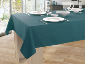 Nappe Unie Anti-taches Bleu