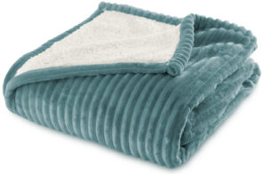 Plaid Sherpa 130x170 cm Bleu
