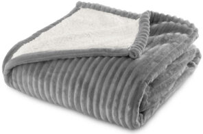 Plaid Sherpa 130x170 cm Gris foncé (Copie)