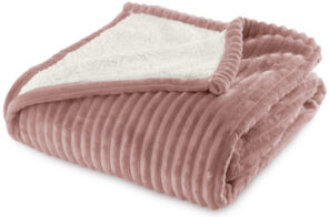 Plaid Sherpa 130x170 cm Rose blus