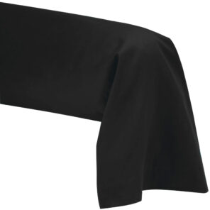 Taie de Traversin 45 x 185 cm -  Noir - 100% coton 57 Fils