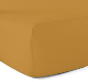 Drap-housse 100% coton 57 Fils Safran 120 x 190 cm - Bonnet 30 cm