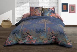 Housse de couette 220x240 + 2 taies - Pur coton 57 fils - Maupiti