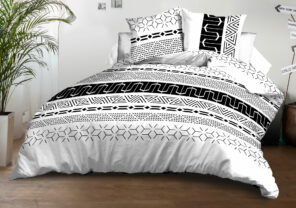 Housse de couette 240x260 + 2 taies - Microfibre - Graphic