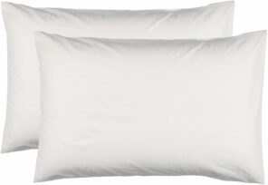 2 Taies d'Oreiller 50 x 70 cm - Blanc