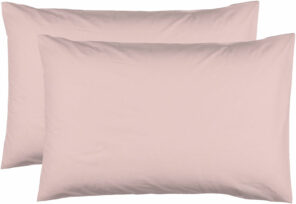 2 Taies d'Oreiller 50 x 70 cm - Rose poudré