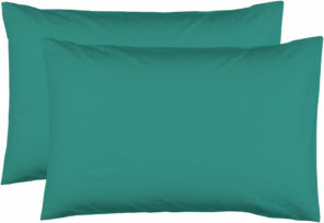 2 Taies d'Oreiller 50 x 70 cm - Vert Turquoise