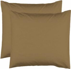 2 Taies d'Oreiller 63 x 63 cm - Ocre