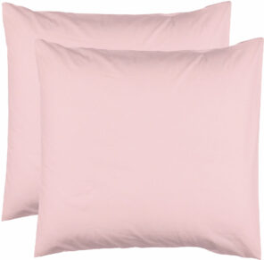 2 Taies d'Oreiller 63 x 63 cm - Rose poudré