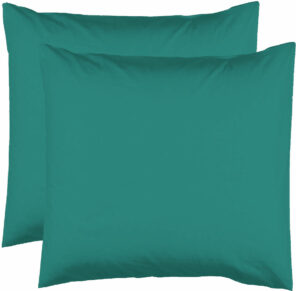 2 Taies d'Oreiller 63 x 63 cm - Vert Turquoise