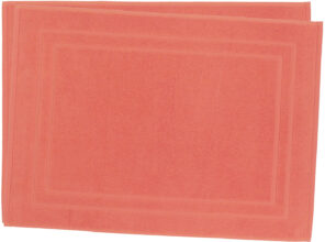 Lot de 2 Tapis de Bain 50 x 70 cm - 100% Coton - 700 gr/m2 - Corail