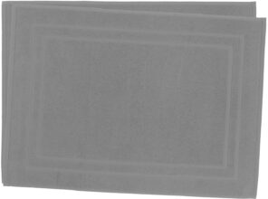 Lot de 2 Tapis de Bain 50 x 70 cm - 100% Coton - 700 gr/m2 - Gris