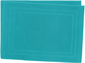 Lot de 2 Tapis de Bain 50 x 70 cm - 100% Coton - 700 gr/m2 - Bleu turquoise