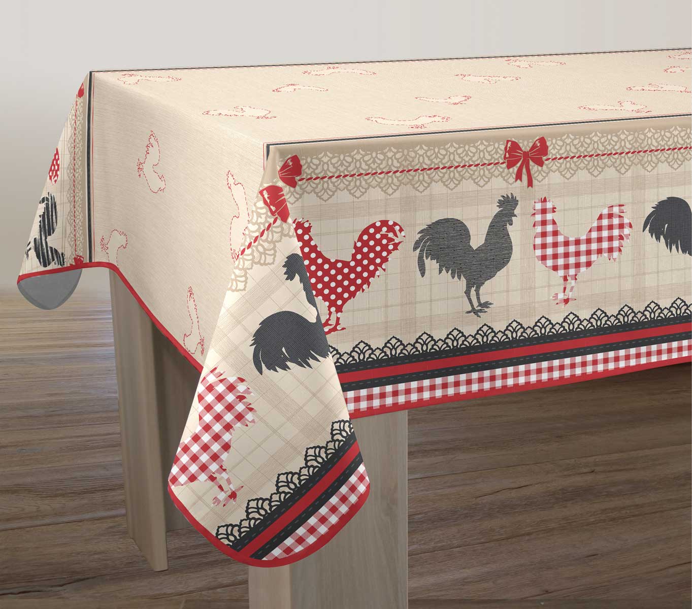 Nappe Anti-Taches Biloba Bleu - 150x240 Cm - Facile D'Entretien