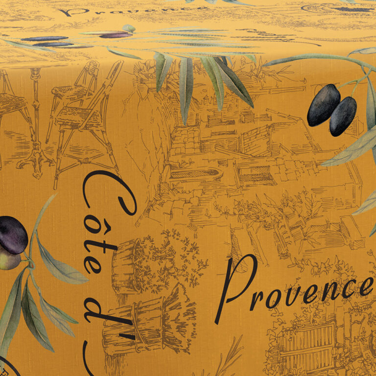 Nappe Anti-Taches Provence - Ronde 160 Cm - Entretien Facile & Déperlant
