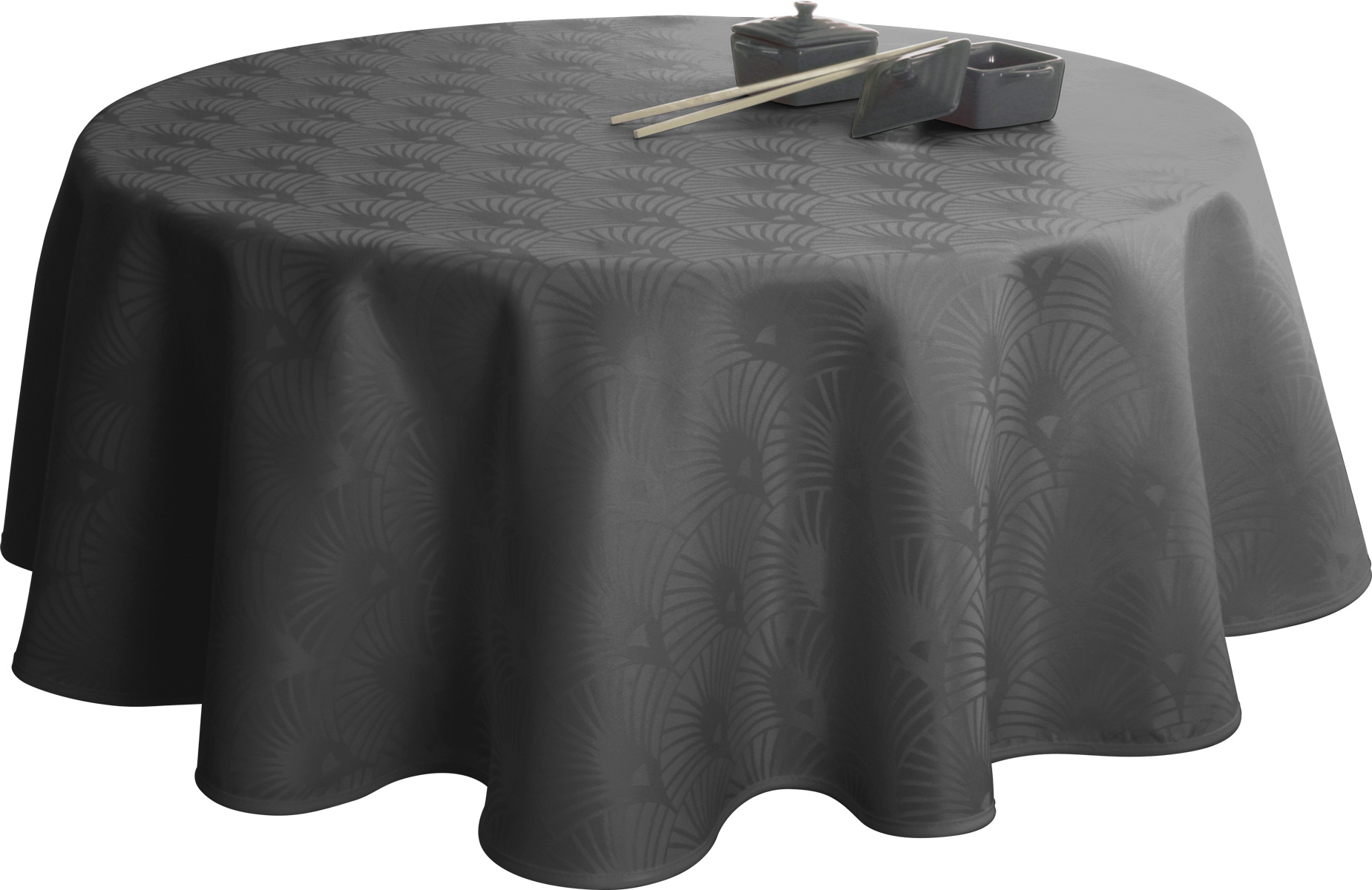 Nappe Anti-taches Le Linge De Jules - Effet Froissé Permanent, Gris Perle, 150x240 Cm