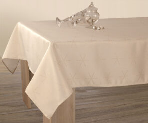 Nappe Lurex Entretien facile - Crème et Doré