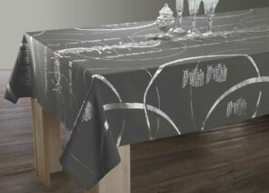 Nappe Shiny - Entretien Facile Gris foncé